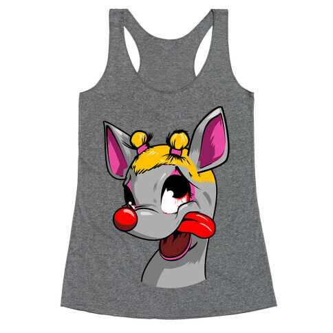 Rudolph the Ratchet Reindeer (No Text) Racerback Tank Top