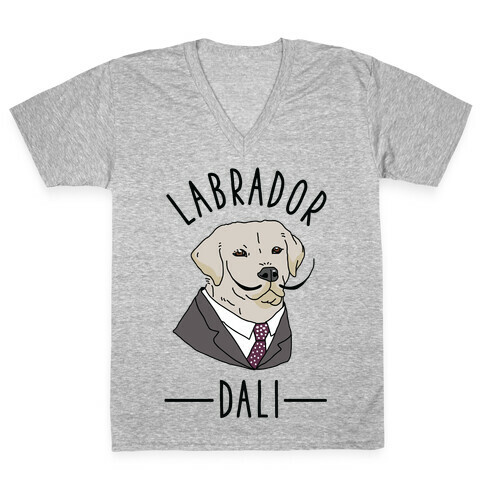 Labrador Dali V-Neck Tee Shirt