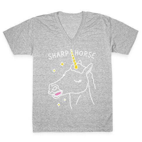 Sharp Horse V-Neck Tee Shirt