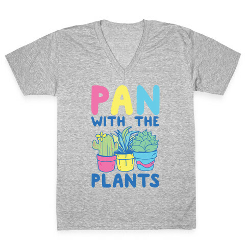 Pan with the Plants V-Neck Tee Shirt