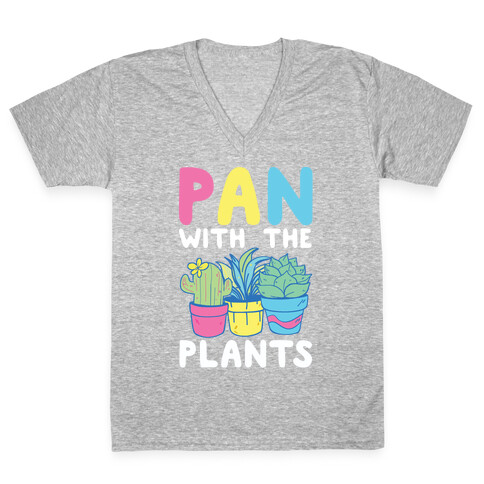 Pan with the Plants V-Neck Tee Shirt