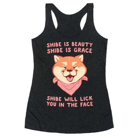 Shibe is Beauty, Shibe is Grace Racerback Tank Top