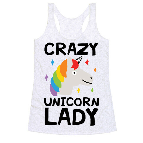 Crazy Unicorn Lady Racerback Tank Top