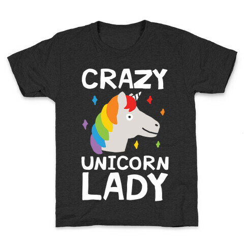 Crazy Unicorn Lady Kids T-Shirt