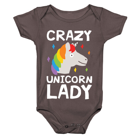 Crazy Unicorn Lady Baby One-Piece