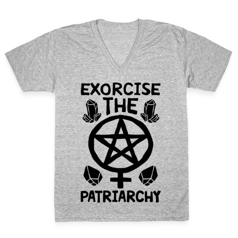 Exorcise The Patriarchy V-Neck Tee Shirt