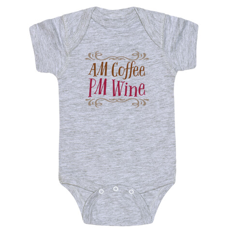 AM Coffee, PM Wine Baby One-Piece