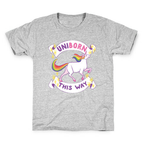 Uniborn This Way Kids T-Shirt