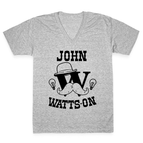 Sherlock Ohms Pair (John Watts On) V-Neck Tee Shirt