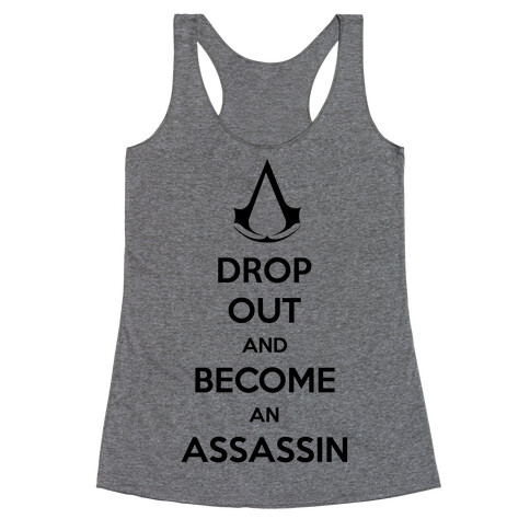 Become An Assassin Racerback Tank Top