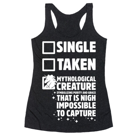 Single Taken Mythological Creature Racerback Tank Top