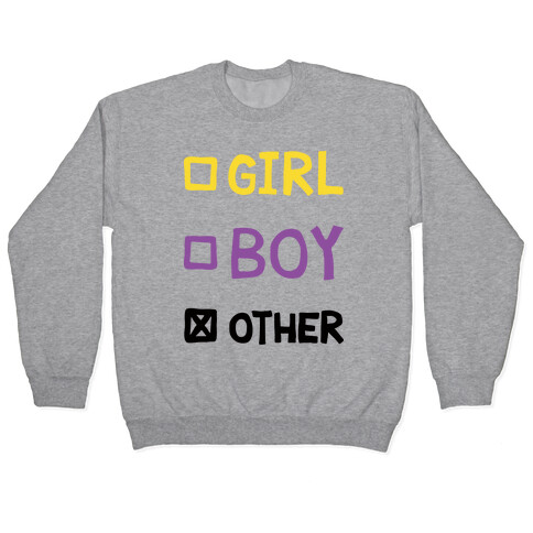 Non-Binary Gender Checklist Pullover