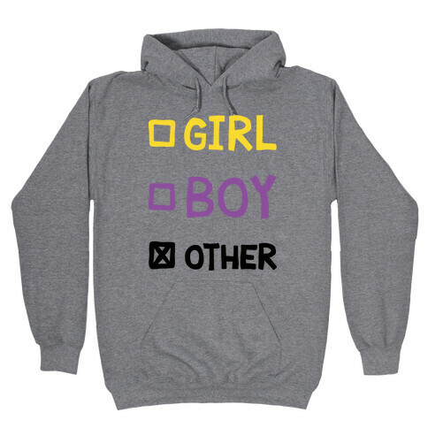 Non-Binary Gender Checklist Hooded Sweatshirt