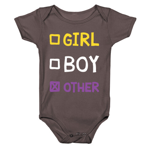 Non-Binary Gender Checklist Baby One-Piece