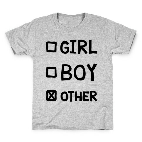 Non-Binary Gender Checklist Kids T-Shirt