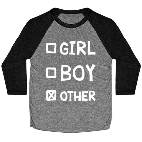 Non-Binary Gender Checklist Baseball Tee