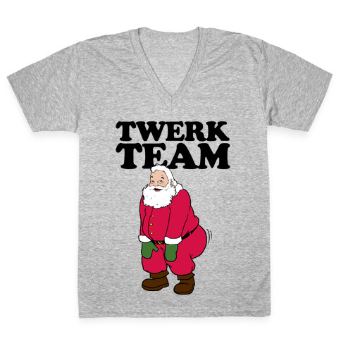 Twerk Team Santa V-Neck Tee Shirt