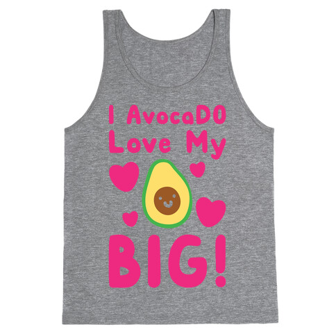 I Avocado Love My Big White Print Tank Top