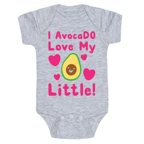 I Avocado Love My Little White Print Baby One-Piece