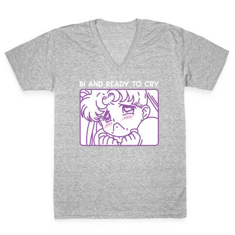 Bi And Ready To Cry Sailor V-Neck Tee Shirt