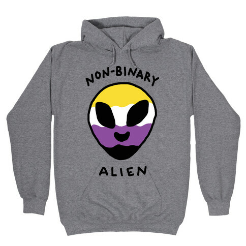 Non Binary Alien Hooded Sweatshirt