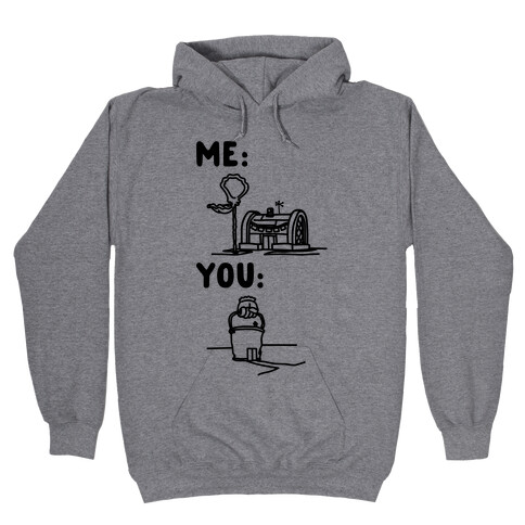 Me Vs. You Crust Chum Meme Parody Hooded Sweatshirt