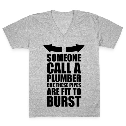 Call A Plumber V-Neck Tee Shirt