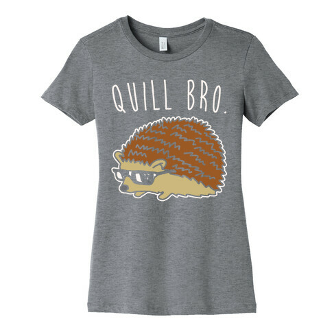 Quill Bro White Print Womens T-Shirt