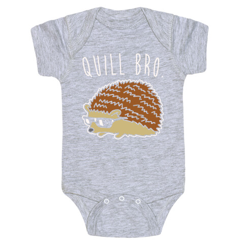 Quill Bro White Print Baby One-Piece