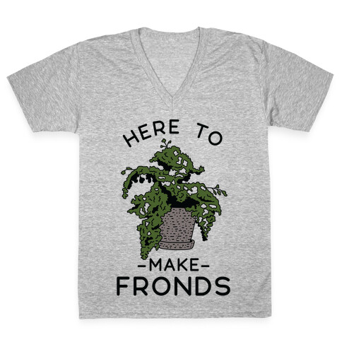 Here to Make Fronds V-Neck Tee Shirt