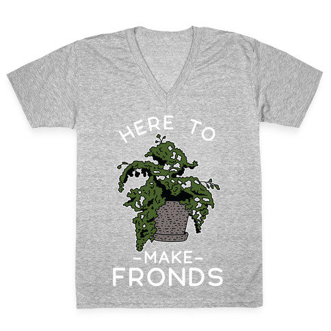 Here to Make Fronds V-Neck Tee Shirt