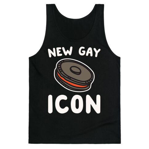 New Gay Icon Parody White Print Tank Top