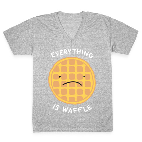 Everything Is Waffle V-Neck Tee Shirt