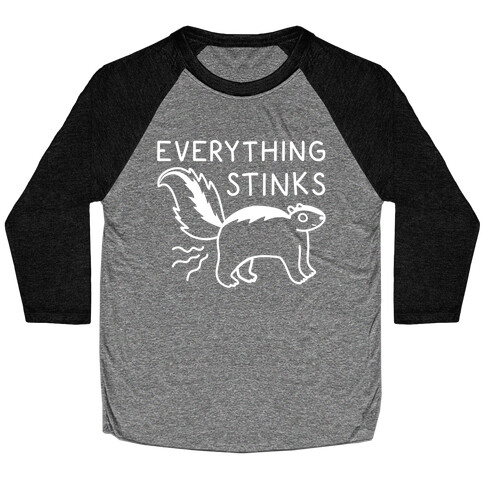 Everything Stinks Skunk Baseball Tee