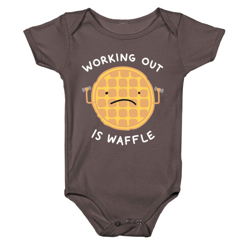Working Out Is Waffle Baby One-Piece