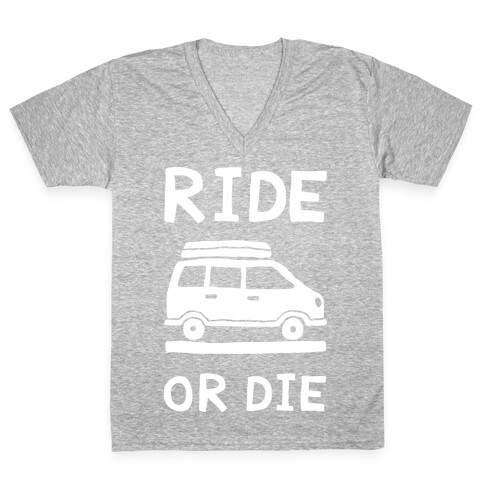 Ride Or Die Road Trip V-Neck Tee Shirt