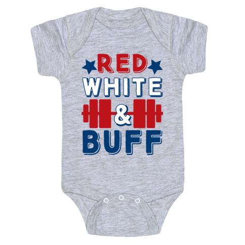 Red, White and Buff Baby One-Piece