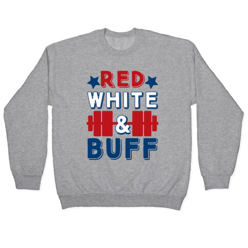 Red, White and Buff Pullover