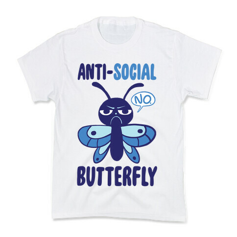 Anti-Social Butterfly  Kids T-Shirt