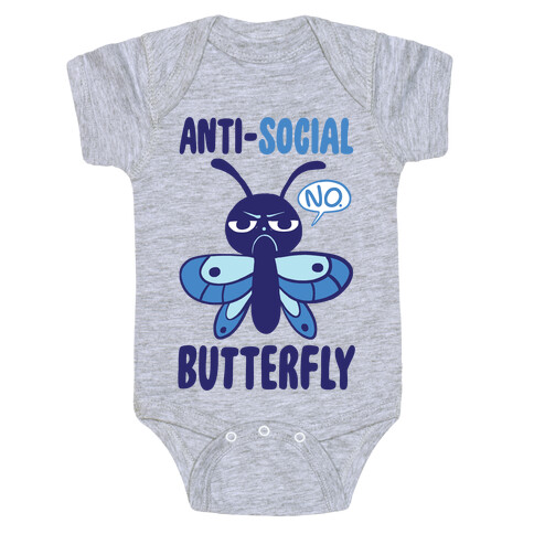 Anti-Social Butterfly  Baby One-Piece