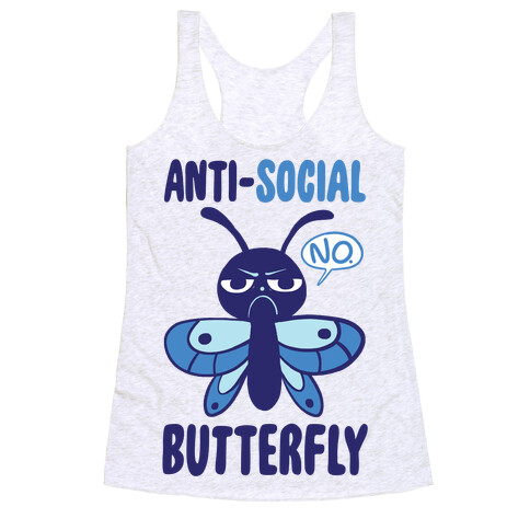 Anti-Social Butterfly  Racerback Tank Top