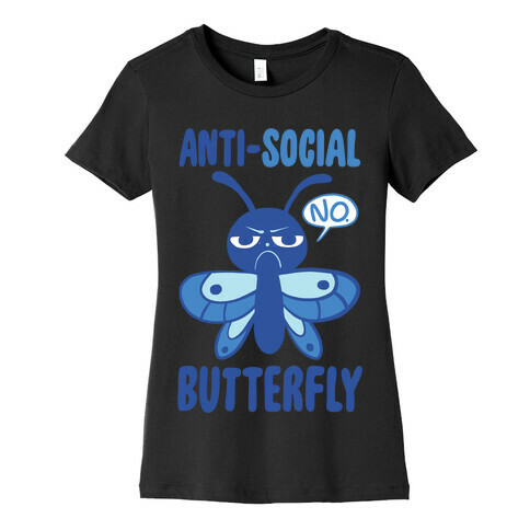 Anti-Social Butterfly Womens T-Shirt