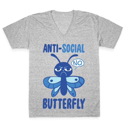 Anti-Social Butterfly V-Neck Tee Shirt