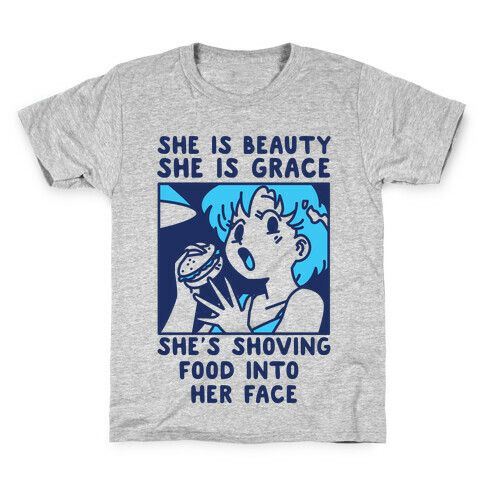 She's Shoving Food Into Her Face Ami Kids T-Shirt
