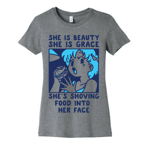 She's Shoving Food Into Her Face Ami Womens T-Shirt