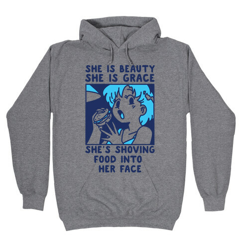 She's Shoving Food Into Her Face Ami Hooded Sweatshirt