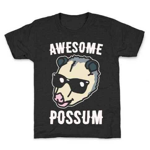 Awesome Possum White Print Kids T-Shirt