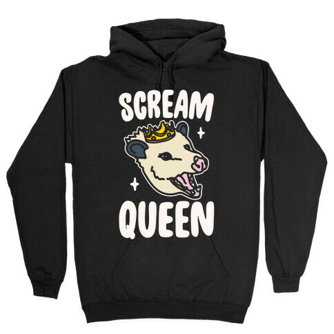 Scream Queen White Print Hooded Sweatshirt