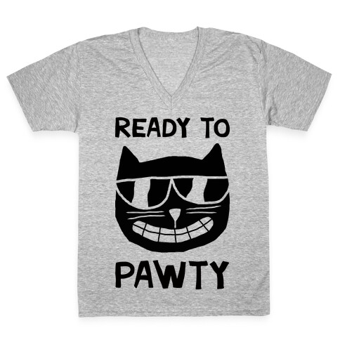 Ready To Pawty V-Neck Tee Shirt
