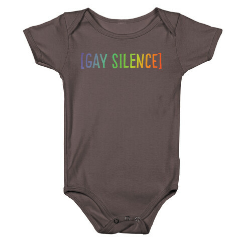 Gay Silence White Print Baby One-Piece